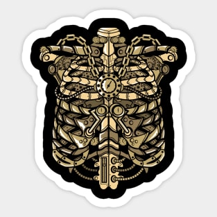 Steampunk Ribcage Sticker